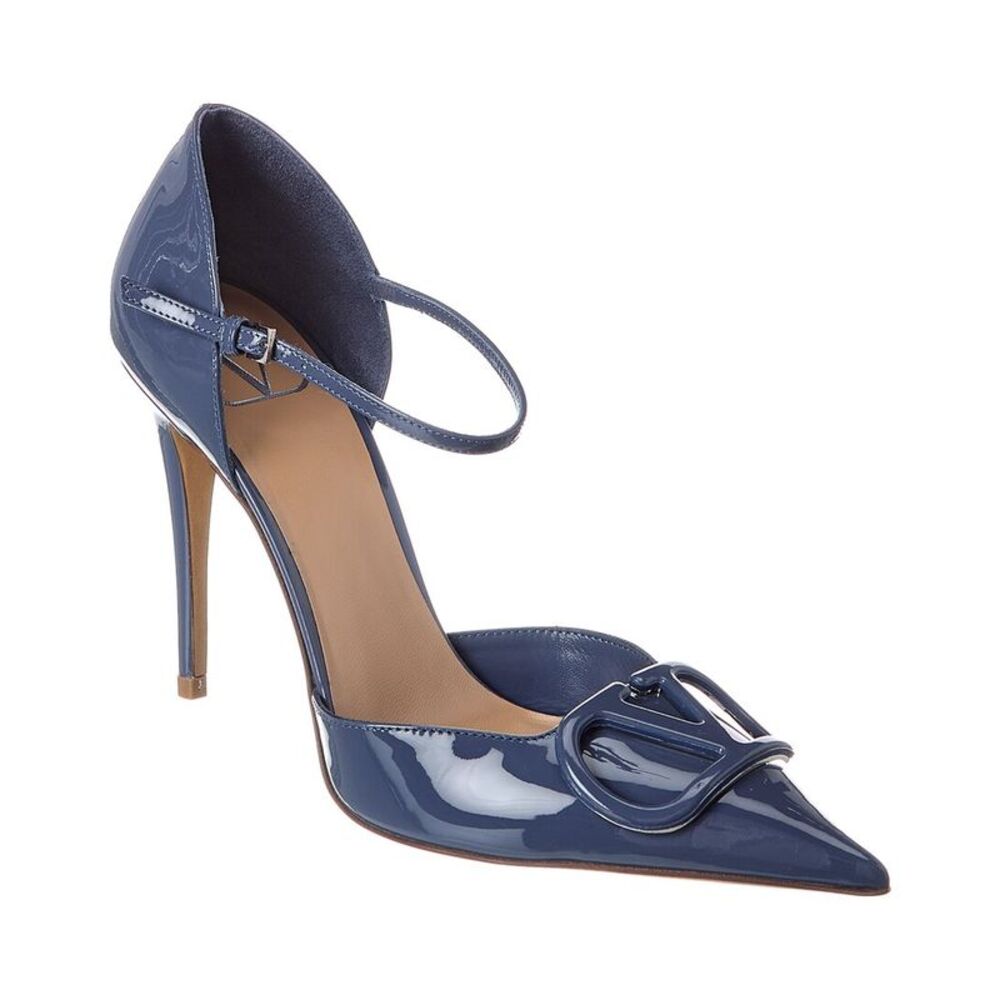 Valentino Vlogo Signature 100 Patent Pump, Blue